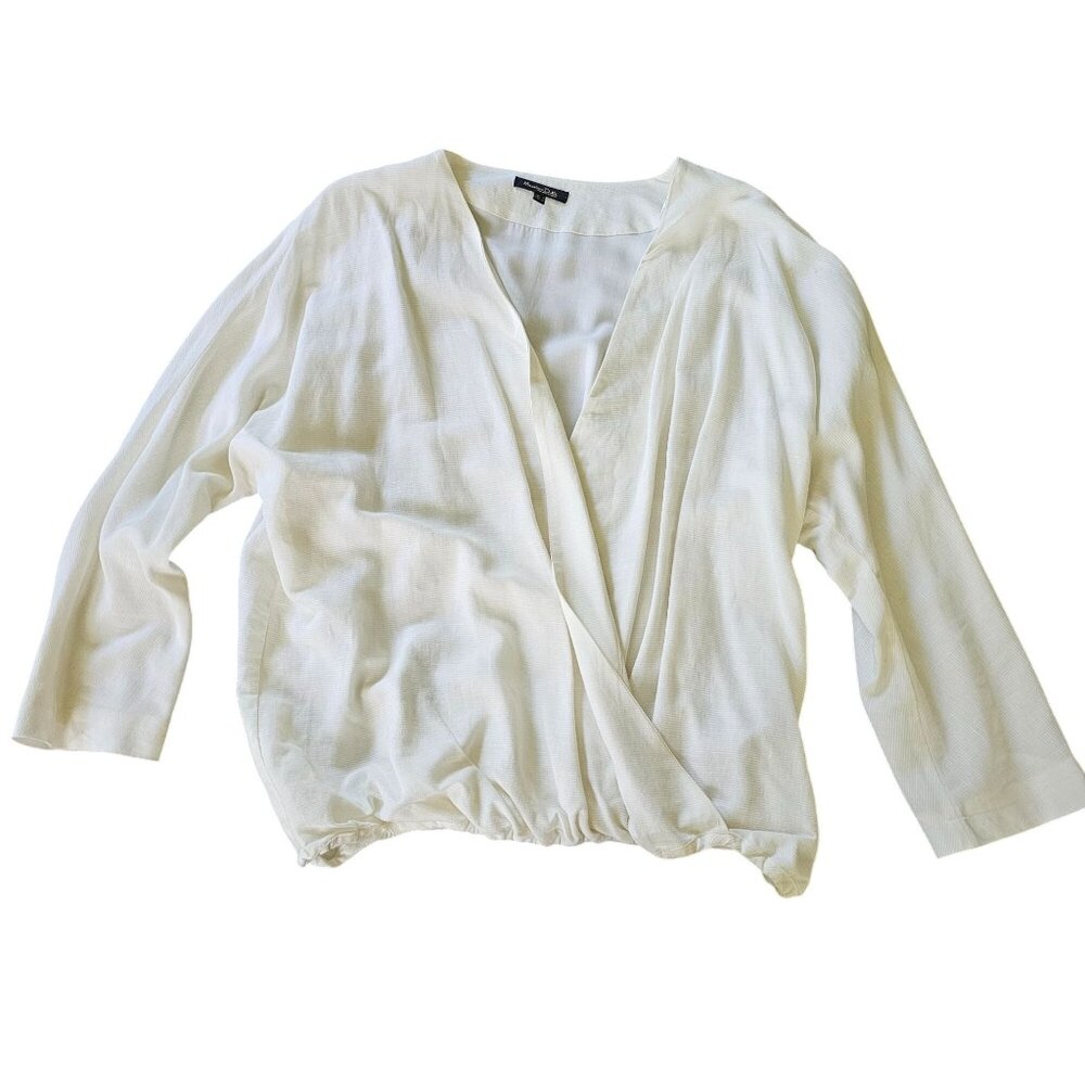 Massimo Dutti Portugal Women's Cream colored Blouse top size S